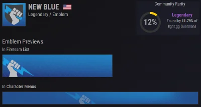 Destiny 2 Эмблема Новая Синева PC/PS/XBOX