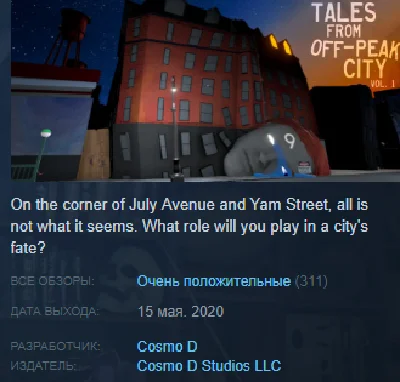 Tales From Off-Peak City Vol. 1 Steam Key Region Free
