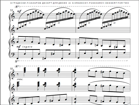 8с39 Dessert For Two, E.HRADECKY - P.ZAKHAROV / 4 hands