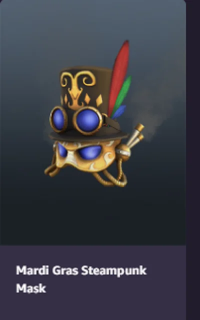 🔑Key 🔑Roblox: Mardi Gras Steampunk Mask ! All regions