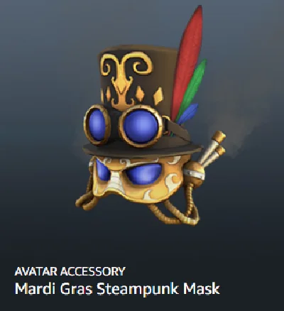 ✅ Code Roblox: Mardi Gras Steampunk Mask ✅