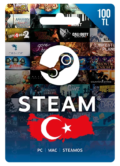 STEAM WALLET GIFT CARD 100 TL ✅ FOR TURKISH ACCOUNTS