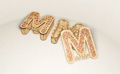 Шкатулка для мамы, макет для лазерной резки DXF CDR SVG