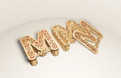 Шкатулка для мамы, макет для лазерной резки DXF CDR SVG