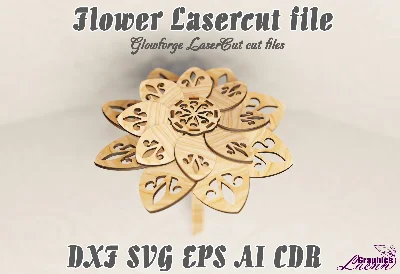 Цветок файлы для лазерной резки DXF SVG CDR EPS AI