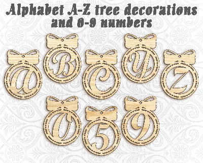 Snowballs alphabet a-z letters 0-9 numb laser cut files