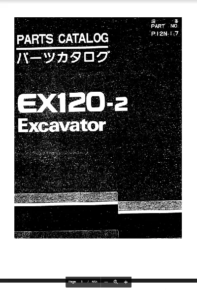 HITACHI EX120-2 PARTS CATALOG EXCAVATOR