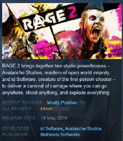 RAGE 2 (Steam Key GLOBAL)