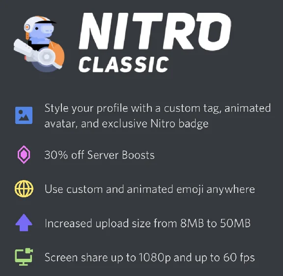 ✅ Discord Nitro Classic 12 Months / 1 Year + 🎁