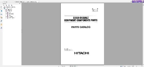 HITACHI EX220 E220LC КАТАЛОГ ЗАПЧАСТЕЙ