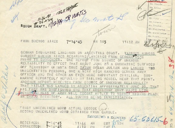 FBI Papers on the Search for Adolf Hitler, Volume 1