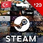 🔥 20 TL 🔥 ПОДАРОЧНАЯ КАРТА STEAM WALLET【ТУРЦИЯ】