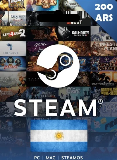 ⚡️Steam Wallet 💥Gift Card - 200 ARS (Argentina)