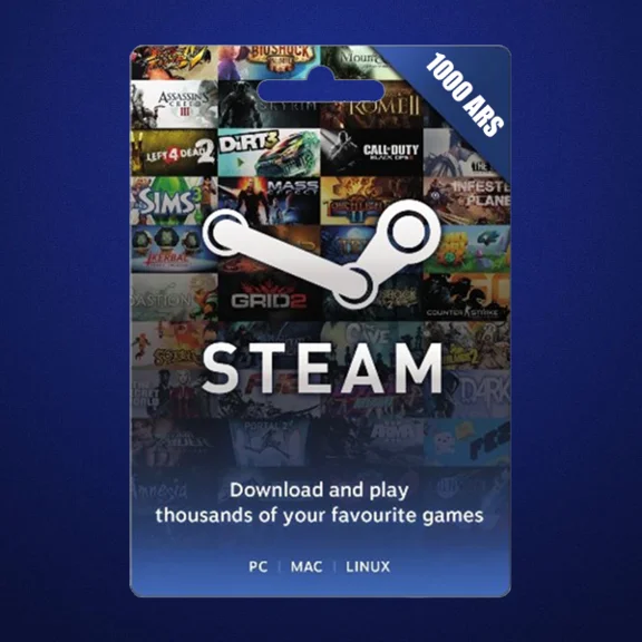 ⚡️Steam Wallet 💥Gift Card - 1000 ARS (Argentina)