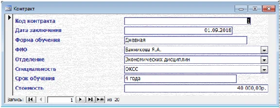 Database Deanery Access