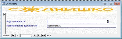 Database Kindergarten Access