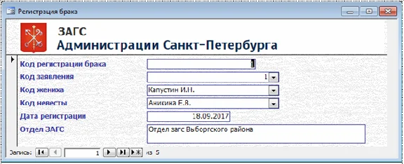 Registry Office database Access
