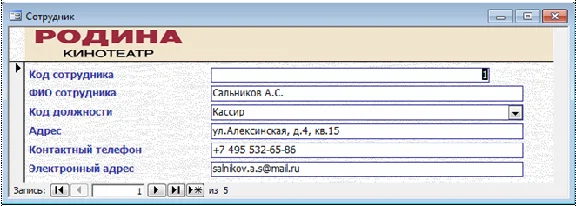 Database Cinema Access