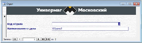 Database Department Store Access