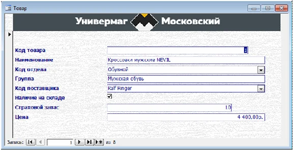 Database Department Store Access
