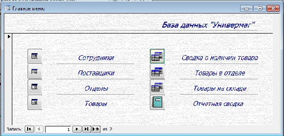 Database Department Store Access