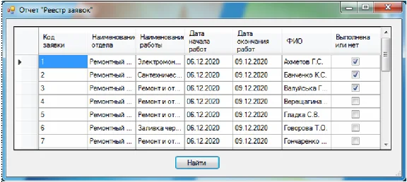 Database Repair of apartments C#