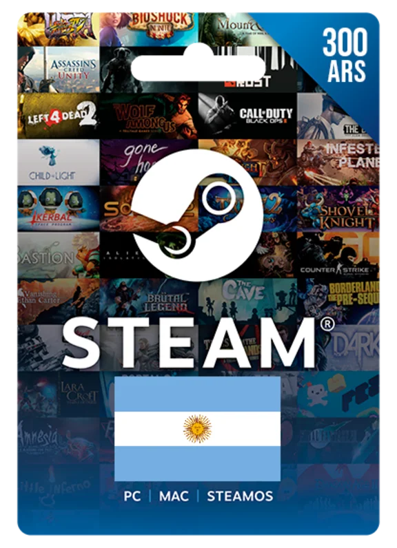 ⚡️Steam 300 ARS (Аргентина)💥Gift Card [Без комиссии]