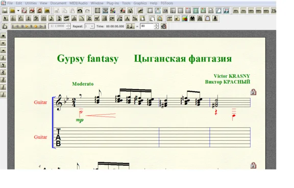 GYPSY FANTASY by Krasny for 7-string guitar