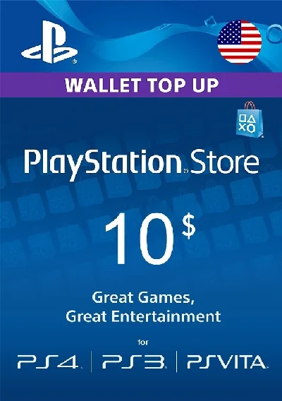 Карта PlayStation Network (PSN) - 10 долларов USA (USD)