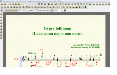 GYPSY FOLK SONG for 7-string guitar