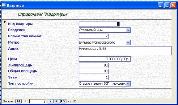 Database Real Estate Agency Access