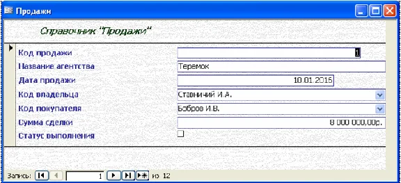Database Real Estate Agency Access