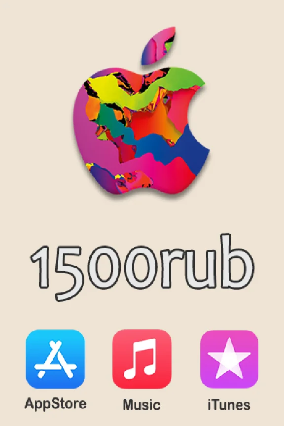 iTunes gift card 1500 rubles | Apple iCloud iBook Music