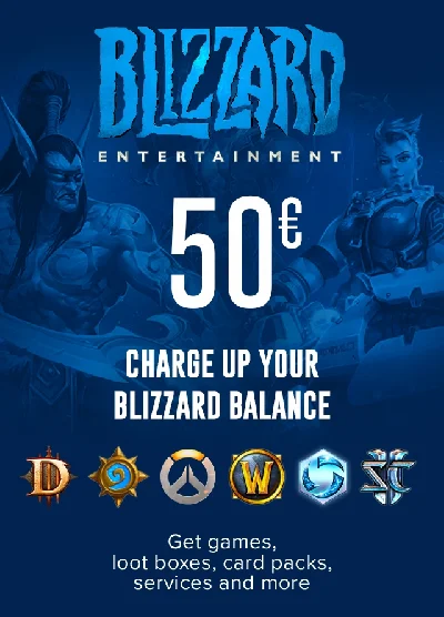 ⭐️ 50 EURO Battle.net Gift Card [EU] (Official 🔑 KEY)