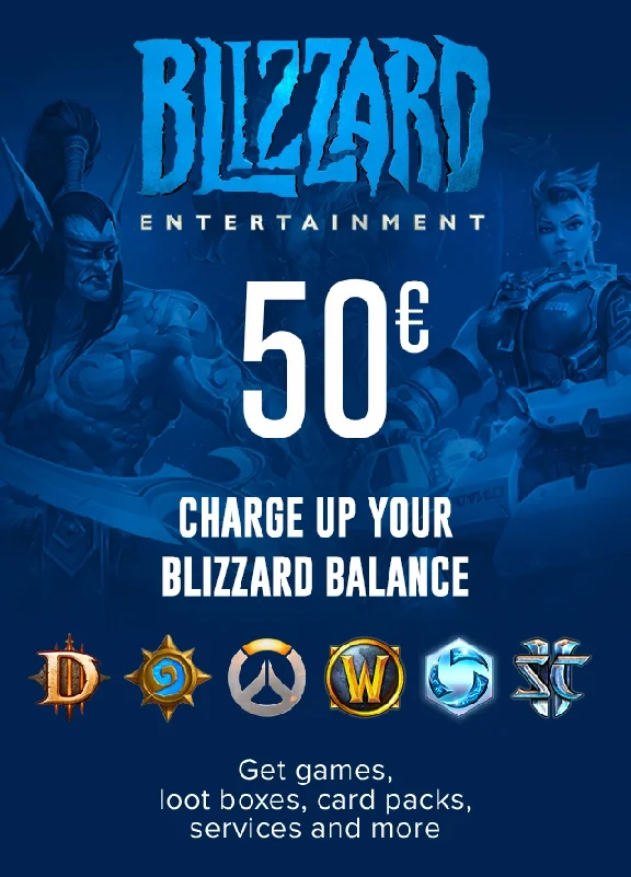 ⭐️ 50 EURO Battle.net Gift Card [EU] (Official 🔑 KEY)
