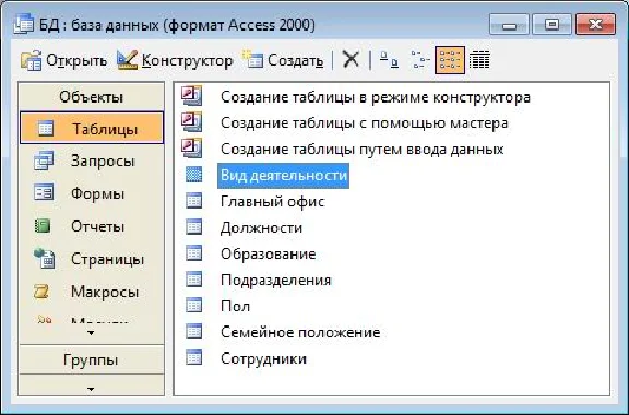 Database Human Resources Department of a Law Firm.mdb