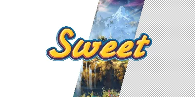 Cool text with a beautiful Sweet effect for the header