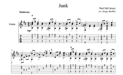 Junk (Paul McCartney) guitar cover