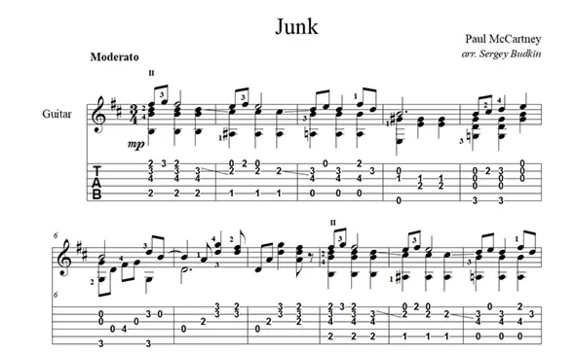 Junk (Paul McCartney) guitar cover