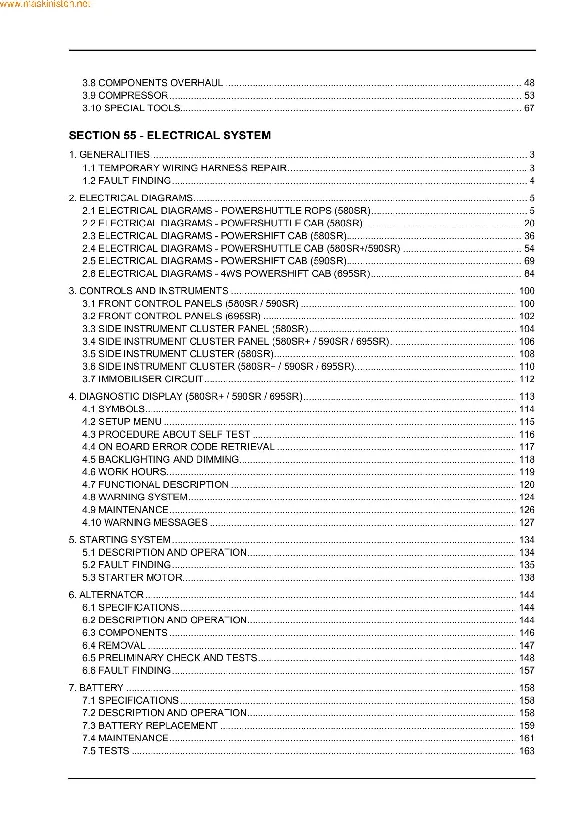 CASE 580/590/695 Service manual