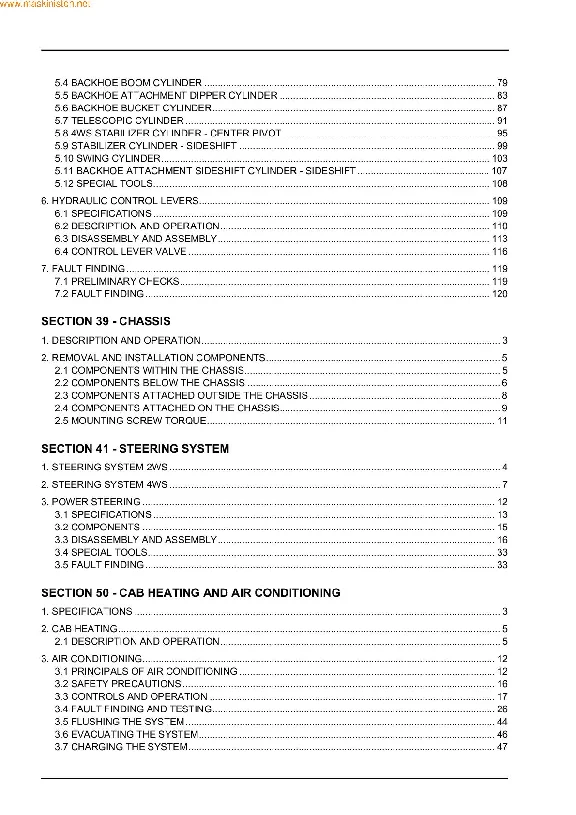 CASE 580/590/695 Service manual