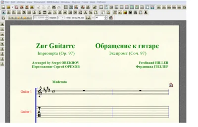 ZUR GUITARRE by Ferdinand HILLER for 6-string guitar