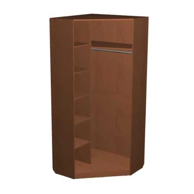 Проект углового шкафа с двумя дверями.