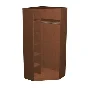 Draft corner cabinet with two doors.