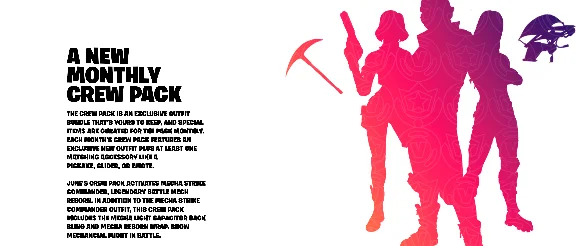 🔥FORTNITE Crew 1 month+Battle Pass + 1000 V-Bucks
