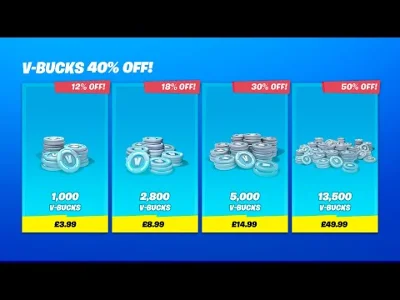 🎮FORTNITE! 1000 - 2800 - 5000  V-Bucks EPIC+ GIFT