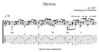 Blizzard (DDT) - Notes and tabs