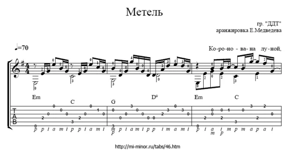 Blizzard (DDT) - Notes and tabs