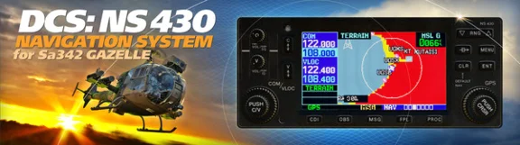 DCS: NS 430 Navigation System for SA342 Gazelle DLC | S