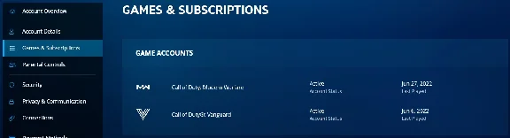 Call of Duty Account : Modernwarfare / warozone